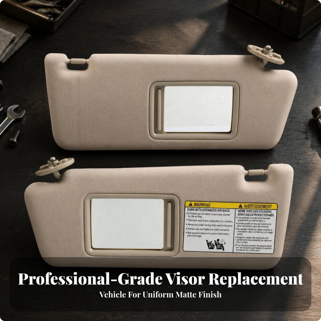 Compatible Replacement Sun Visors Shading Vehicle Sunshade Textured Auto Parts