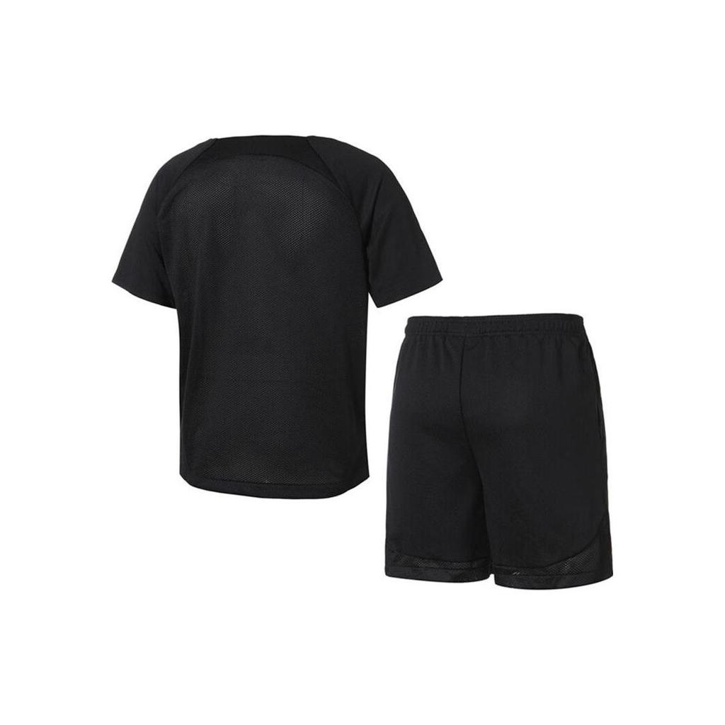 Nike Повседневный комплект с короткими рукавами и принтом логотипа, детские комплекты, черный цвет, DH9484-011