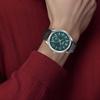 Casio СТАНДАРТная серия 50 метров водонепроницаемые трехстрелочные мужские часы с 24-часовым субциферблатом Кварцевые с кожаным ремешком зеленый циферблат MTP-B315L-3AV