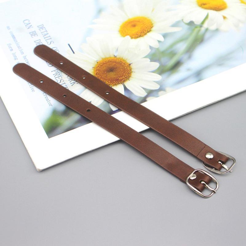 Easy to Write Double Sided PU Luggage Tag Alloy Buckle Rust Proof Copper Rivet for Travel Baggage Identification