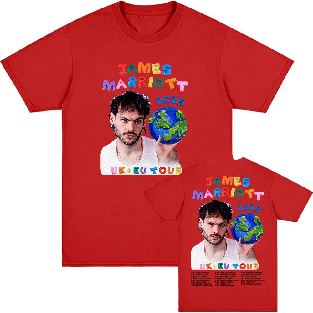 James Marriott UK EU Tour 2025 Tshirt Summer Oneck Fashion Graphic Tshirts Short Sleeve Unisex Women T Shirt Unisex Streetwear