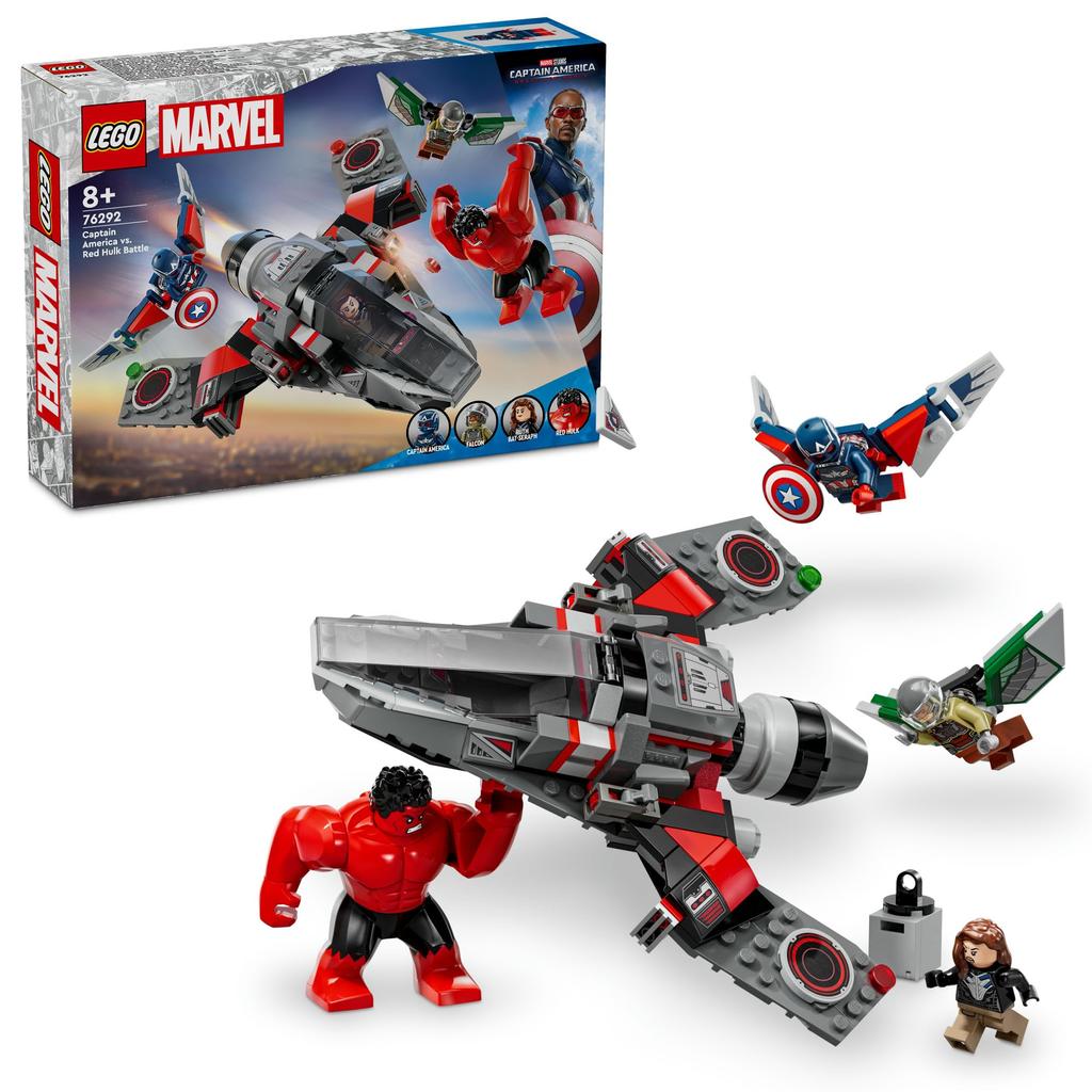LEGO Super Heroes Captain America and Red Hulk Battle Toy Toy Present Birthday Block Christmas Boys Girls Children 8 Years 9 Years 10 Years Old