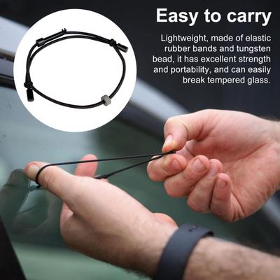 1/2 шт. EDC браслет для выживания с бусинами из вольфрамового сплава, портативный, для улицы, аварийный, для разбивания стекла, спасательный браслет, ремешок на запястье, инструмент для побега