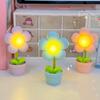 Mini Led Flower Night Light Cute Small Table Lamp Desktop Ornament Bedside Bedroom Ambient Lights Children Toy Kids Holiday Gift