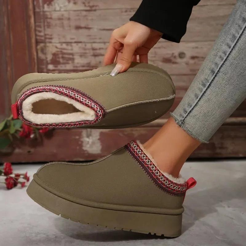 Женские новые винтажные однотонные дизайнерские туфли зимние плоские нескользящие уличные нарядные вечерние женские сапоги Zapatos De Mujer