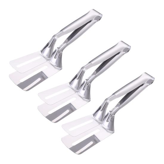 1/2/3Pcs Stainless Steel Spatula Tong Long Handle Multifunction BBQ Steak Meat Fish Frying Bread Serving Kitchen Food Flip Shovel Grill Clamp