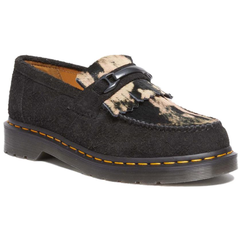 Dr. Martens Adrian Snaffle Hair On Loafer Black Beige Unisex Sneakers 31895779