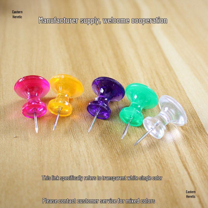 36-Piece Clear Thumbtack Set for Cork Boards - Ideal for Photos, Kindergartens, and Landmark Displays