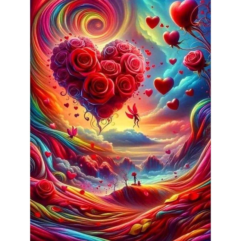 Алмазная мозаика Love Cloud Full Square Round Cross Вышивка крестом Пейзаж Картина Стразы Ручная работа