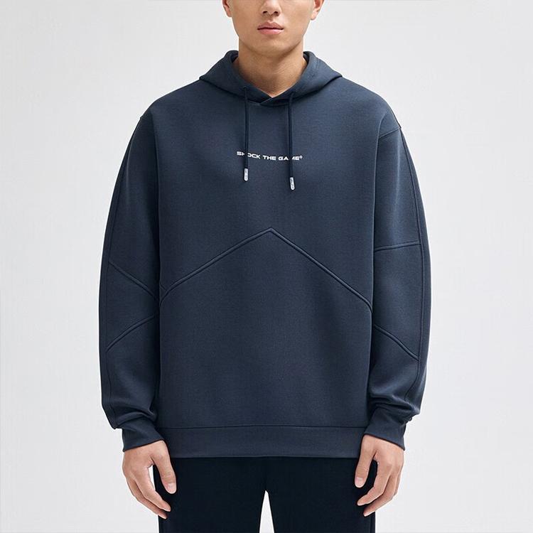 Anta Баскетбольная серия логотип письмо толстовка мужская толстовка краб-серый 152331733-5