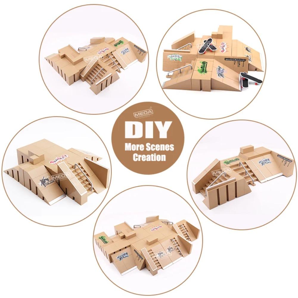 Набор ramps для DIY фингерборда, дека, мини-скейтпарк, мини-трюковой фингерборд, тренировка для детей, подарки