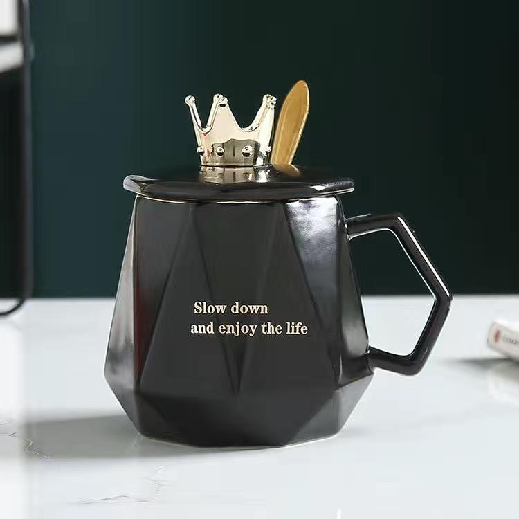 Творческая личность, кружка с короной, керамическая чашка в скандинавском стиле, чашка для воды, чашка для молока, кофейная чашка, чашка для сока