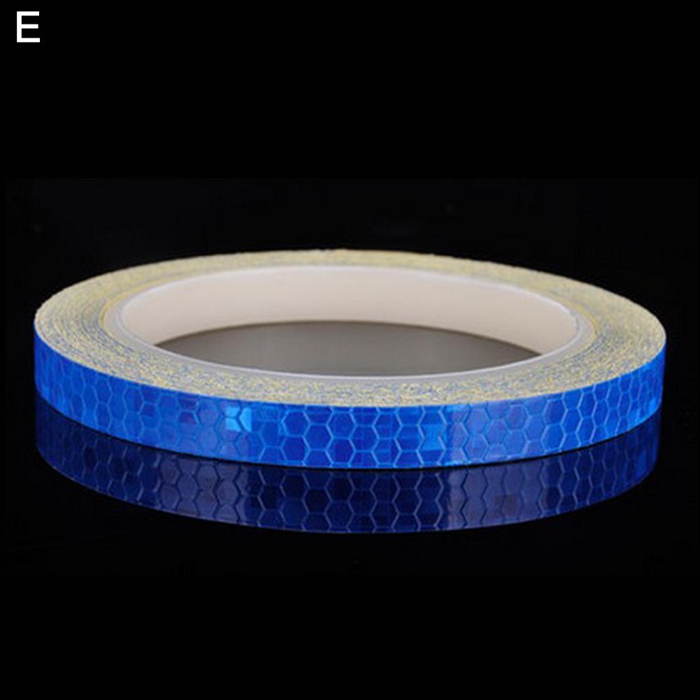 Motorcycle Wheels Reflective Stickers Night Cycling Fluorescent Reflect Strip Adhesive Tape For Mtb Bicycle Warning Safety Decor