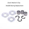 1 комплект Замена игольчатого подшипника Шайба сцепления E-образный фиксатор Для MS180 MS250 MS170 MS230 Игольчатый роликовый подшипник Шайба
