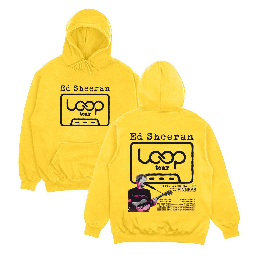 Ed Sheeran Loop Tour LATIN AMERICA 2026 Hoodies Graphic Sweatshirts Men Fashion Women Casual Clothing Fall Streetwear