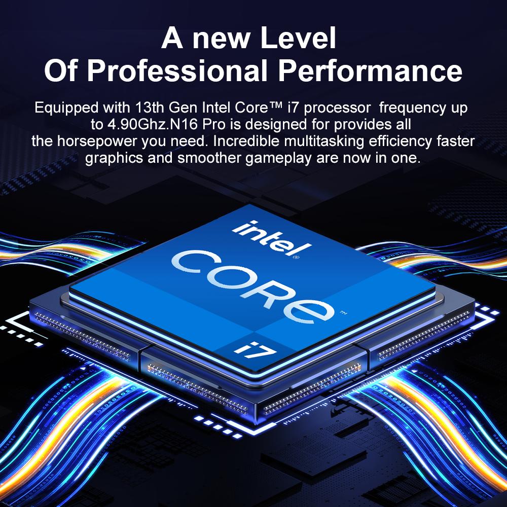 Ninkear Ноутбук N16 Pro, 16 дюймов, IPS-экран, 2560*1600, Intel Core i7-13620H, 32 ГБ ОЗУ + 1 ТБ SSD