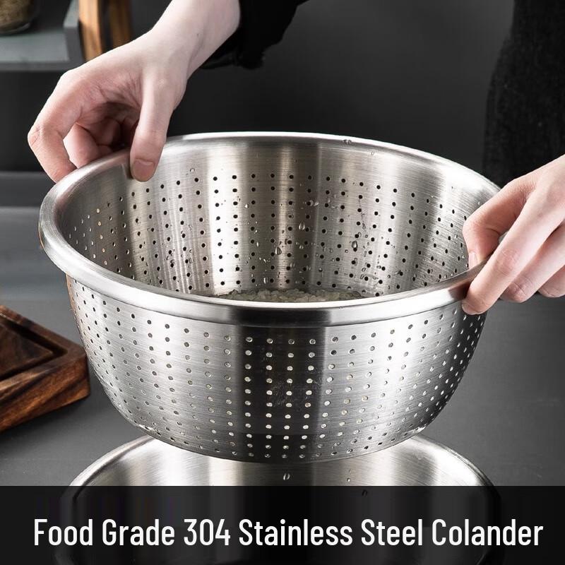 Homeglen 304 Stainless Steel Colander & Basin Set