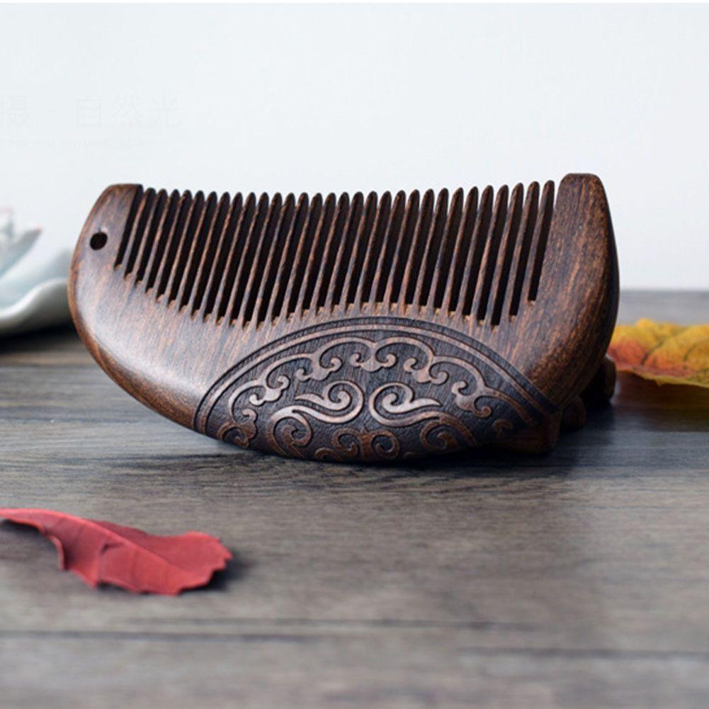 Pocket Travel Comb Anti Static Sandalwood Wooden Hair Comb Scalp Massage Hair Styling Beard Care