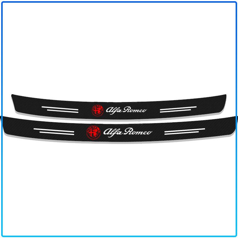 1pcs Carbon Fiber Car Trunk Rear Bumper Sticker Guard Plate Protector For Alfa Romeo 147 159 156 Giulietta Giulia Mito Spider Alpha Nheadrest