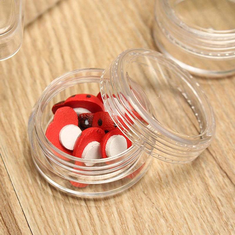100 Pcs 5ml Clear Plastic Pot Jars Cosmetic Containers Sample Container Mini Bottle