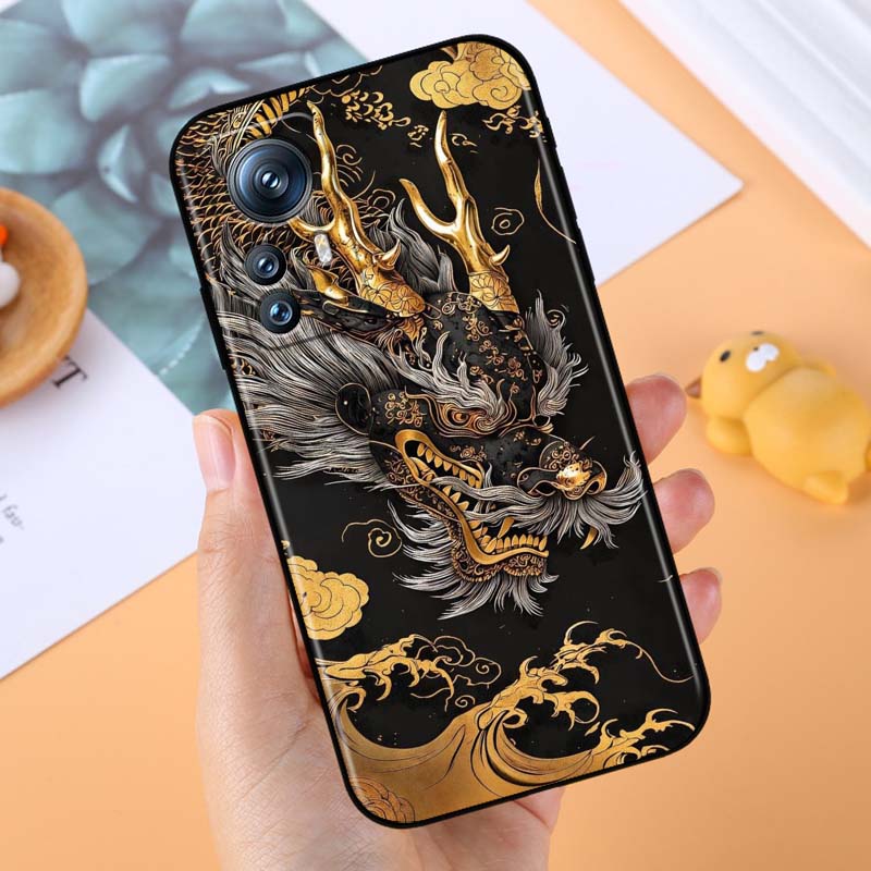 Модная иллюстрация дракона для Xiaomi Mi 15 14 13 13T 12 12T 12S 11 11i 11T Pro Ultra Lite 5G Черный Мягкий Чехол для Телефона