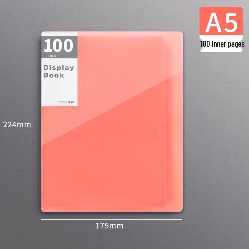 Прозрачная кольцевая папка-регистратор A5, многостраничная: 20/30/40/60 страниц