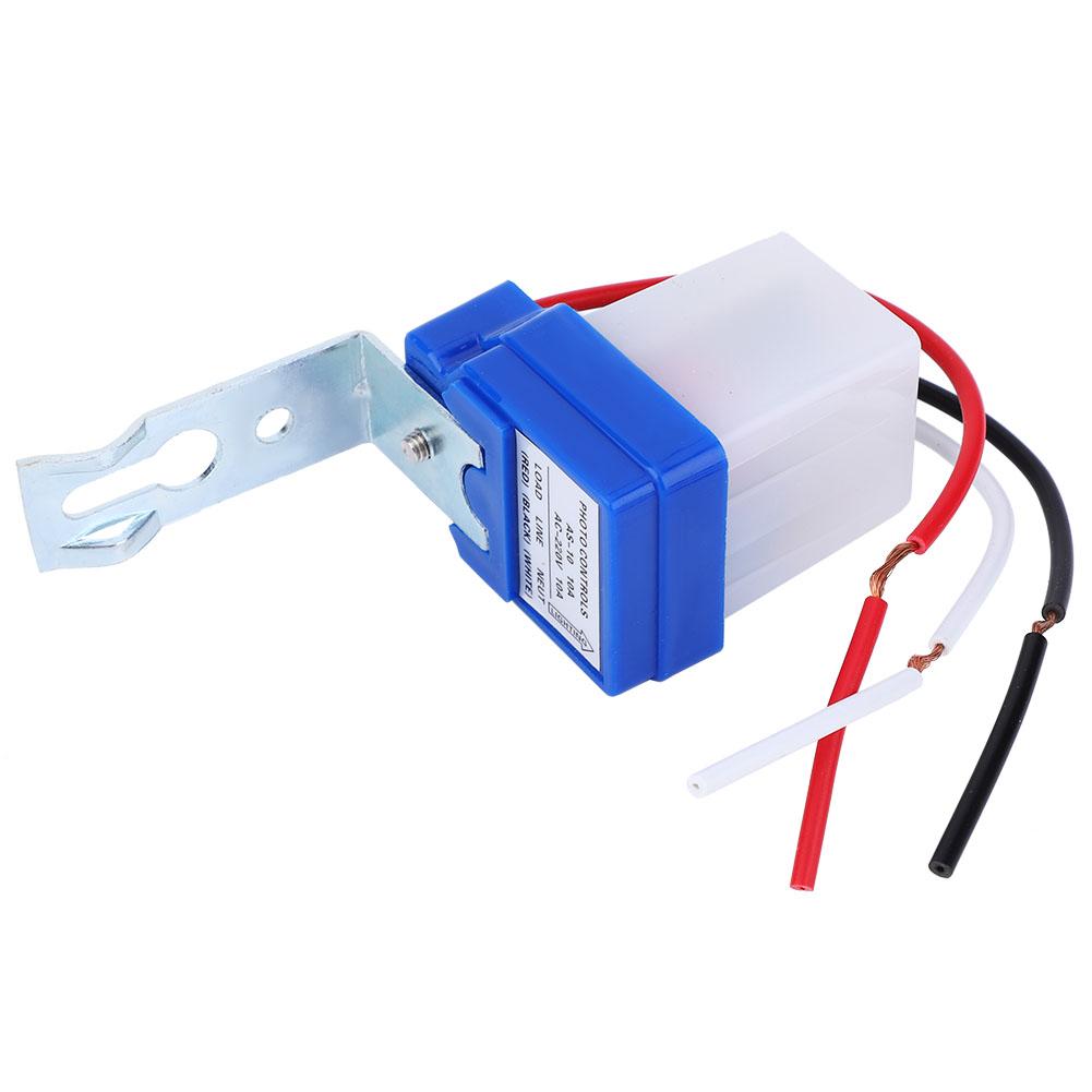2 Pcs Automatic Light Switch Outdoor Street Photo Controlled Sensing Switch PhotoswitchAS 10A 220V AC220V