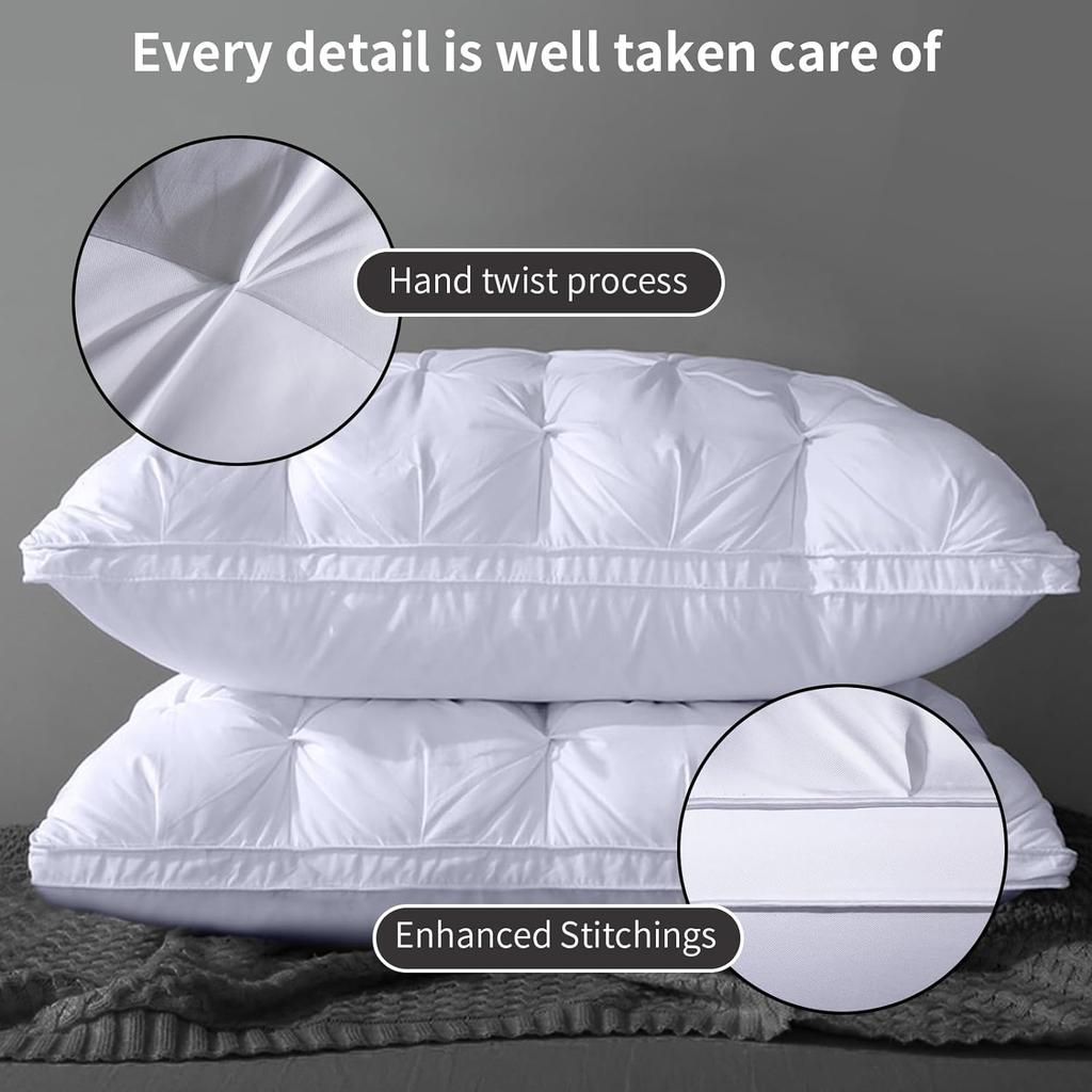 Высококачественная пуховая удобная подушка5-звездочная подушка для отеля, пуховая подушка, хлопок, белый гусиный пух, 3-мерная подушка для шеи