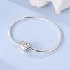Original 925 Silver Charm Bracelets Heart Clip Bead Snake Chain Bracelet Fit Charms Beads Diy For Woman Fine Jewelry