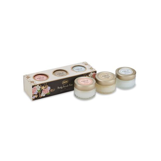 Sabon Body Scrub 60g 3-piece kit (Jasmine + Green Rose + Patchouli Lavender Vanilla)