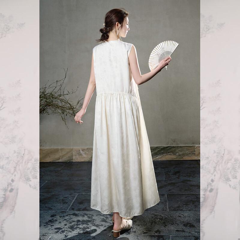 JK&JS New Chinese Style Modified Cheongsam Long Dress