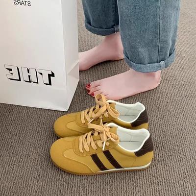 Легкие и дышащие кожаные кроссовки Forrest Gump женские 2025 лето и осень повседневная модная универсальная мягкая подошва кожаный верх немецкий трей