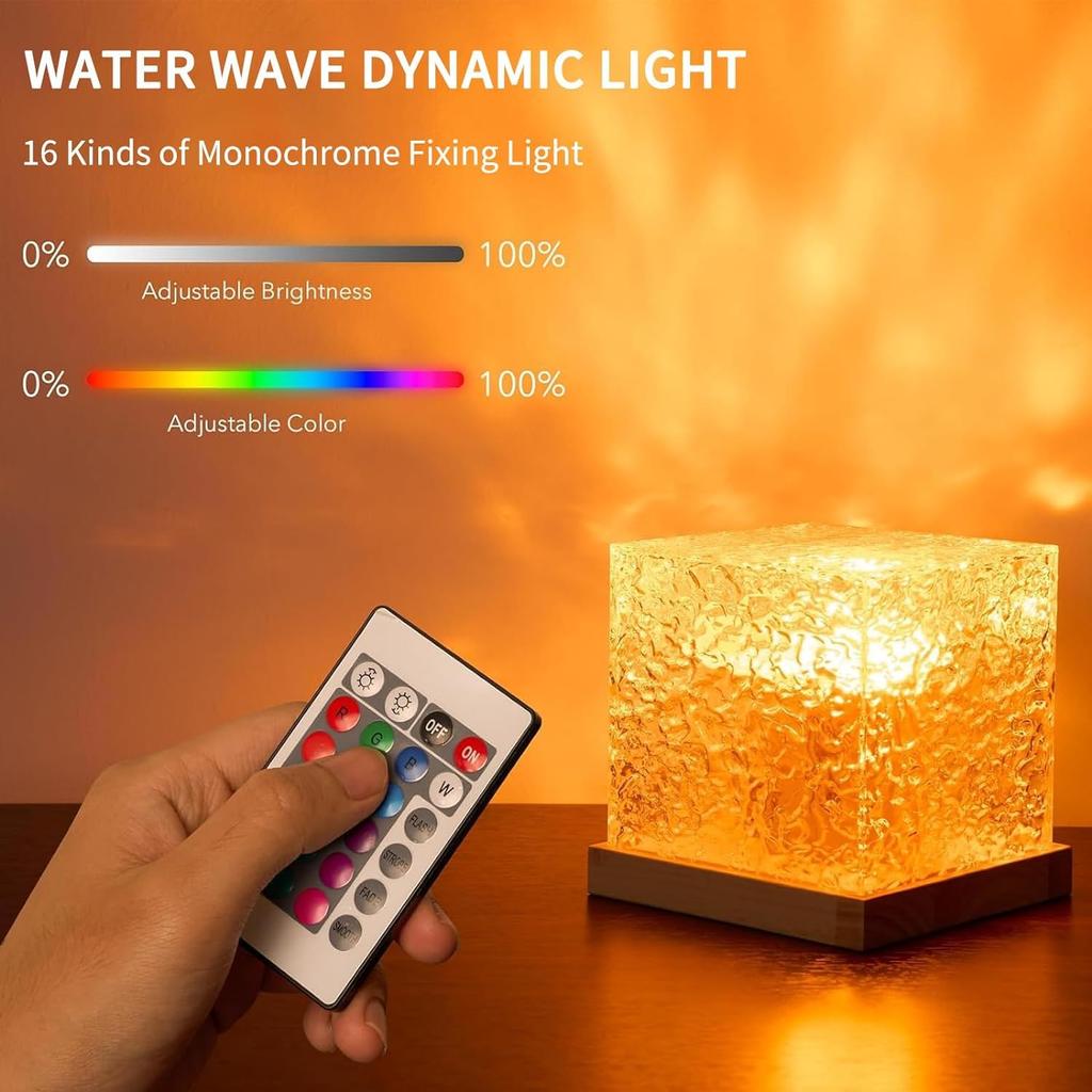 Проектор Ocean Wave Light 16 цветов Midnight Aura Aurora Glow Lamp Home Office Bar Restaurant Подводный проектор Night Light