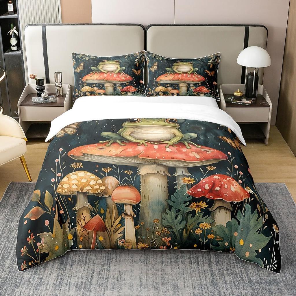 Butterfly Duvet Cover Queen King Size Flower Comforter Cover Set Butterflies Print Girl Butterfly Floral Bedding Set 3 Pcs