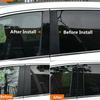 6Pcs Glossy Black Car Window Door Column B C Pillar Post Cover Trim For Fiat 500 2010 2011 2012 2013 2014-2020 Decor Stickers