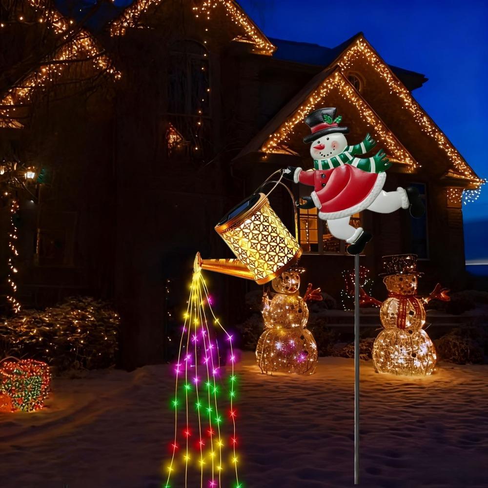 Metal Construction Solar Garden Stake Light Solar Lawn Lamp  Christmas Decoration