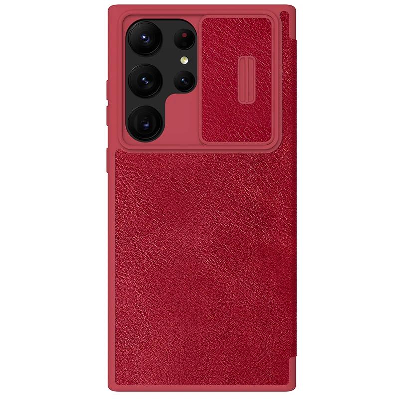 NILLKIN For Samsung Galaxy S23 Ultra with Slide Cover Camera Protection Flip Leather Cover For Samsung Galaxy S23 5G (2026) Case