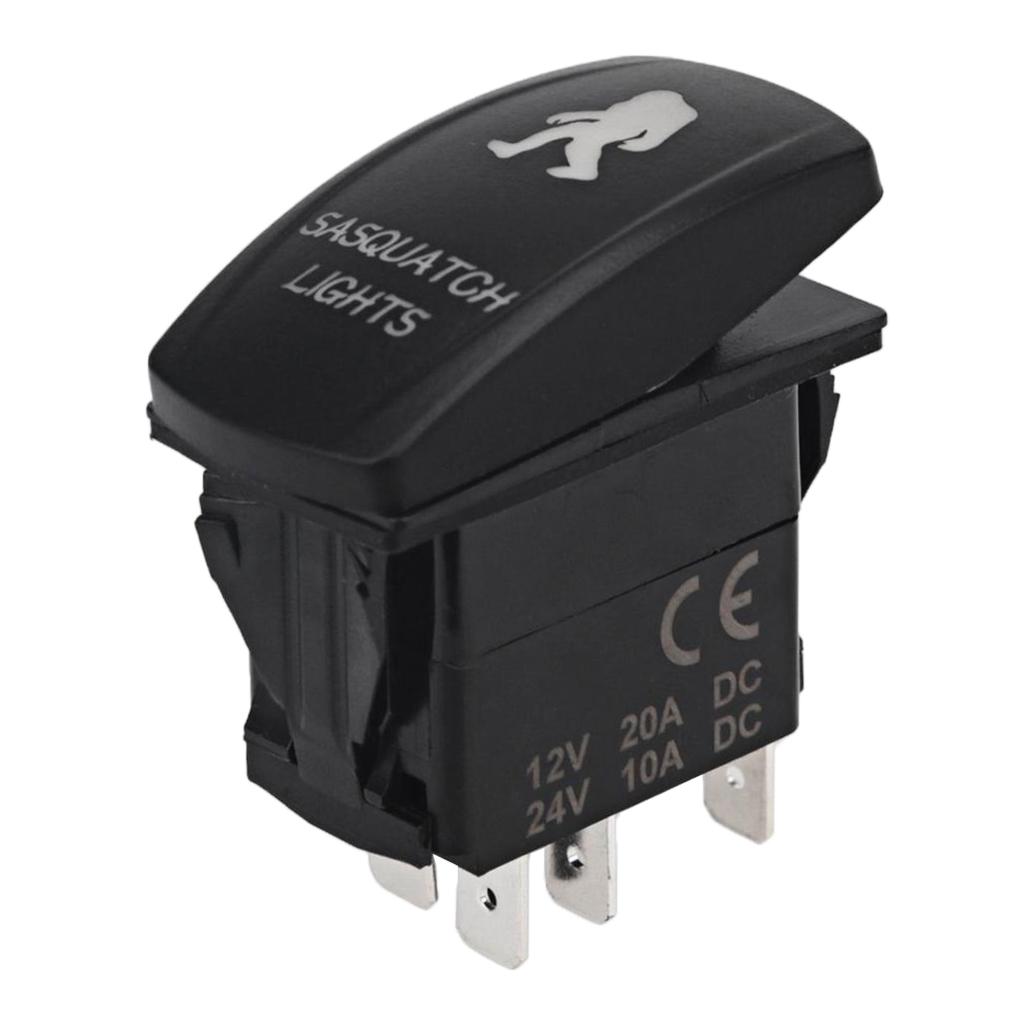 Черный тумблер Sasquatch 12V/24V, 5-контактный, для переоборудования RV, светодиодный