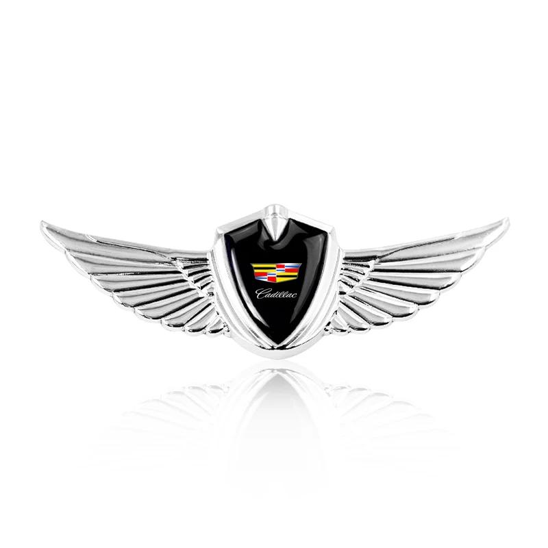 Car Styling 3D Metal Wings Trunk Side Window Body Sticker Decal For Cadillac Escalade CTS ATS SRX STS XT5 XT4 XT6 XTS CT4
