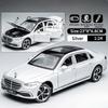 1:24 S400L GLS63 Cars Models Toys Metal Diecast Miniature Model Exquisite Craftsmanship Sound Light Vehicles Kids Birthday Gifts
