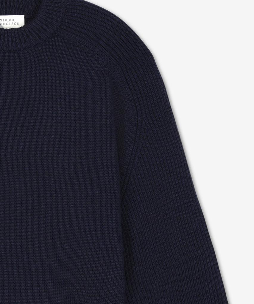 Seutyudionikolseun Jeans 5Gg Crew Neck Knit - Navy Marl / Jeansnm1095Navymarl