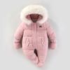 Infant Toddler Baby Kids Winter Romper Thicken Hooded Warm Jumpsuit Outdoor Clothes Baby Bodysuit