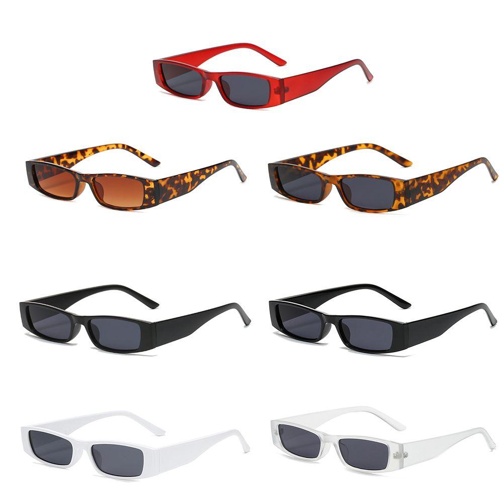 Square UV400 Eyewear Narrow Sunglasses Small Frame Small Rectangle Sunglasses Retro Sun Glasses