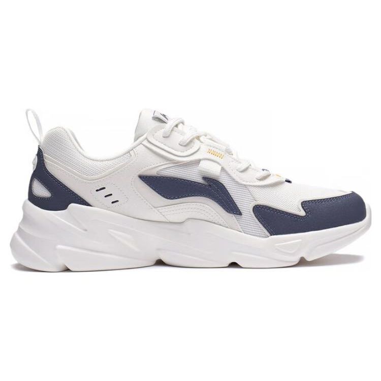 Li-Ning Yunhai Trendy Удобные Нескользящие Износостойкие Низкие Повседневные Туфли Мужские Кроссовки Белые Серые AGCT153-1