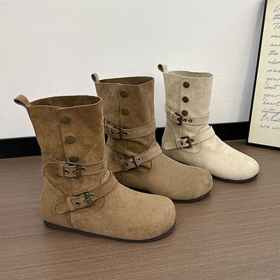 Внутренние увеличивающие рост туфли бежевые короткие ботильоны женские осень и зима новые ботинки Мартин светлые ботинки женская обувь