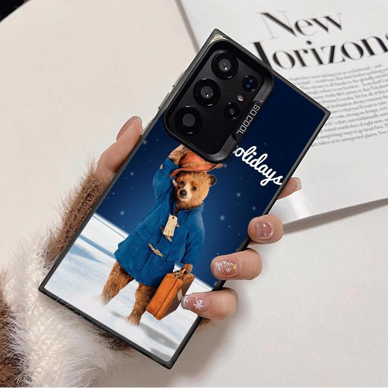 Cute P-PaddingtonS Bear Shockproof Phone Case for Samsung Galaxy S26 Edge S25 Ultra S24 FE S23 Plus S21 Cover Anti Fall Fundas