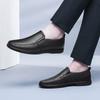 Весенне-осенние британские мужские кожаные туфли, повседневные лоферы на плоской подошве, молодежная универсальная обувь для ленивых, лучшая мужская обувь