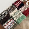 Женский высококачественный шарф Fair Isle из смесовой шерсти - Толстый, теплый, вязаный воротник для осени/зимы