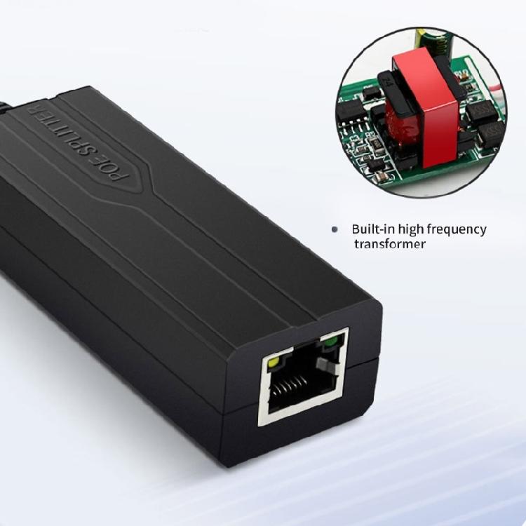 Прочный Пластиковый USB C POE Разветвитель POE в USB C Преобразователь Питания, 48В в 5В для Различных Устройств Устройства Низкого Напряжения
