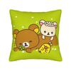 Мультяшная наволочка для подушки Rilakkuma Мультяшный медведь Полиэстер Подушка-плед Забавная наволочка
